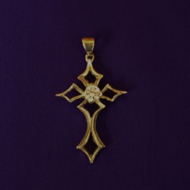 Cross with clear gem Pendant